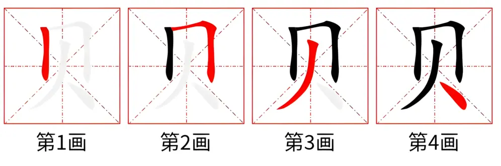 các bước viết bộ bội trong tiếng trung