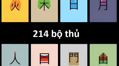 Full 214 bộ thủ trong tiếng Trung: Phiên âm và ý nghĩa