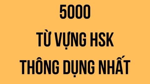 Trọn bộ 5000 từ vựng tiếng Trung thông dụng nhất