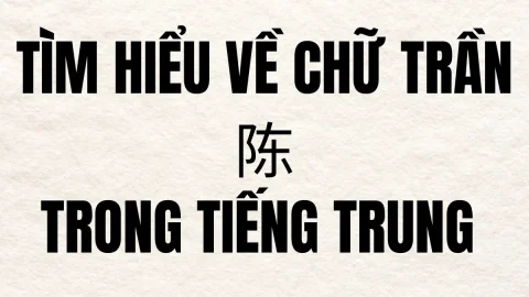 Giải nghĩa chữ Trần trong tiếng Trung đầy đủ và chi tiết