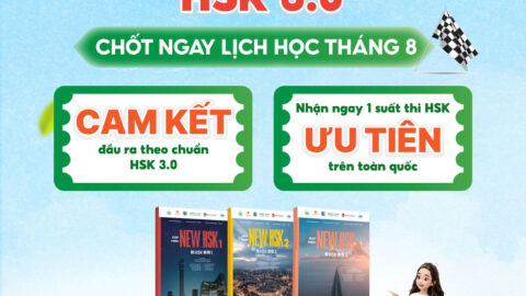 Lịch khai giảng khóa học tiếng Trung tháng 8/2026
